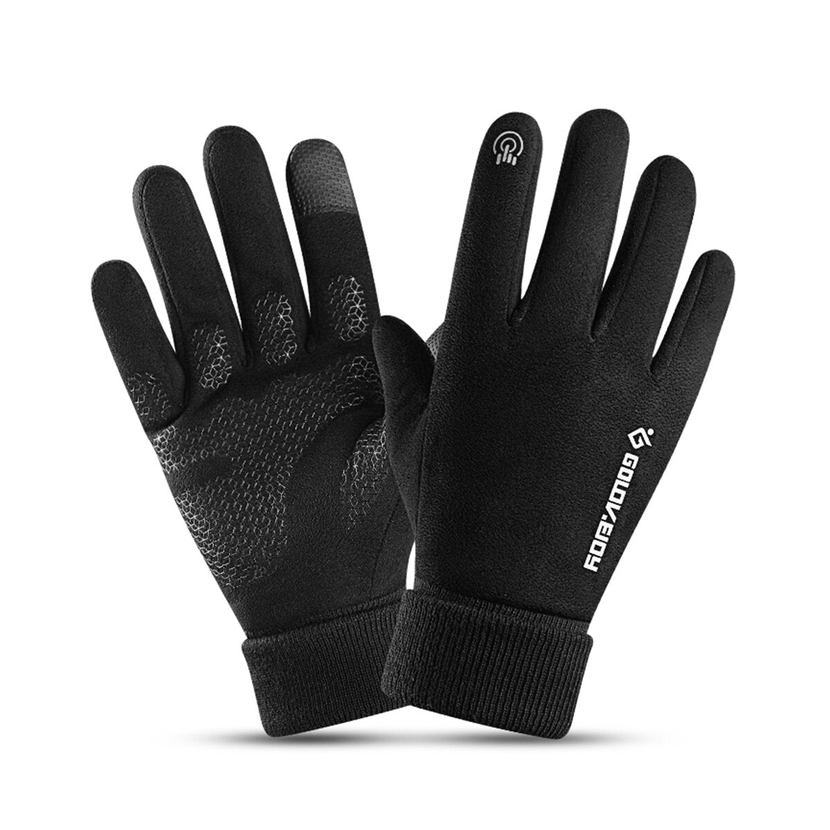 Men's Waterproof Thermal Ski Gloves - Touchscreen, Windproof, Reflective, Outdoor Snowboarding