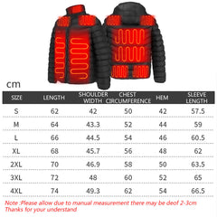 Unisex USB Heated Vest with 11 Zones, Dual-Control, Winter Warm Jacket for Skiing