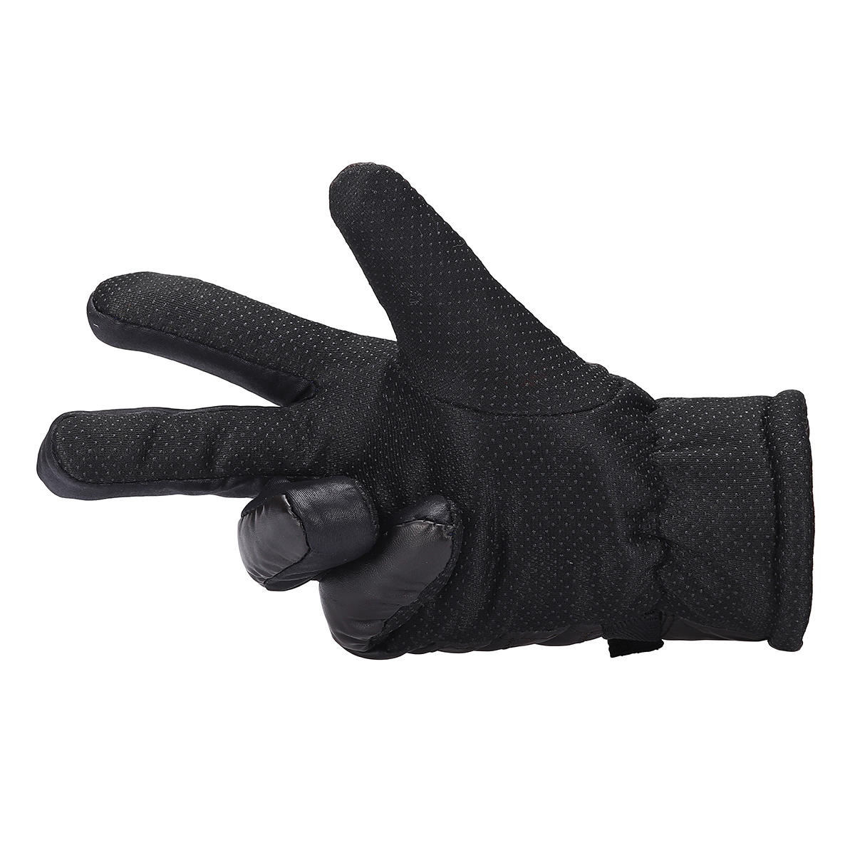 Windproof Leather Mittens: Warm, Fluffy, Cold-Resistant Motorcycle Gloves