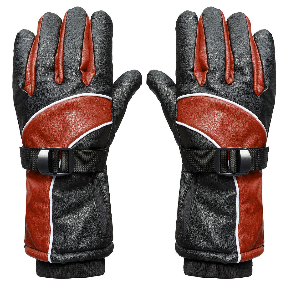 Waterproof 4000mAh Rechargeable Heated Motorcycle Gloves with Thick Velvet