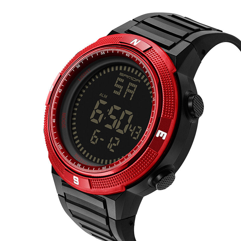 Digital Watch Men Fashion Silicone Strap Calendar Luminous Display Outdoor Sport Watch