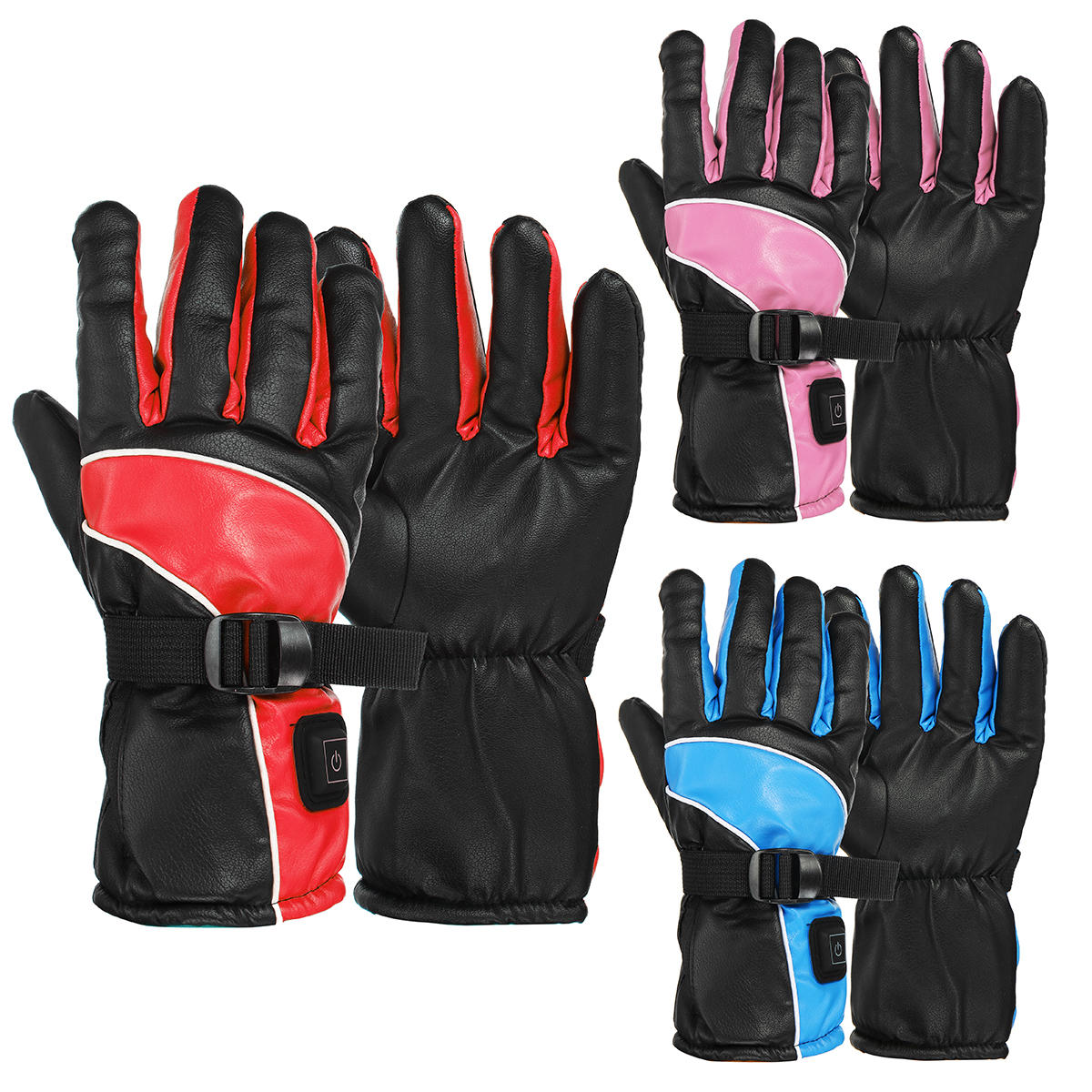 Unisex 3-Gear Heated Waterproof Winter Gloves for Skiing, Snowboarding, Motorcycle Riding