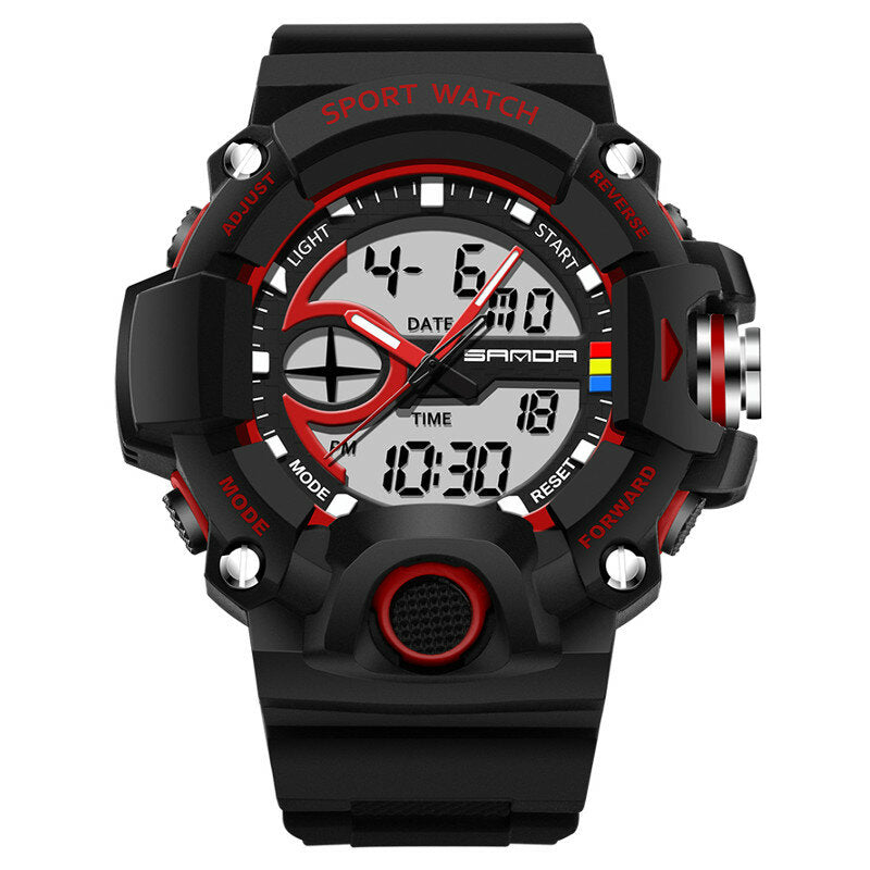 Dual Display Multi-function Sport Stopwatch Outdoor Fashion Men Digital Watch