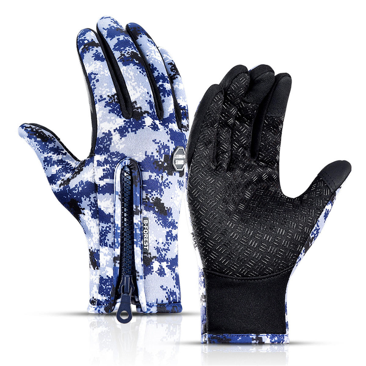 Waterproof Touchscreen Winter Gloves - Thick, Warm, Antiskid, Camouflage for Outdoor Sports