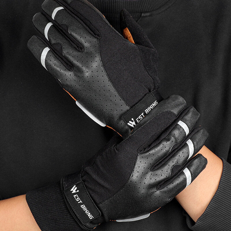 Cycling Gloves Winter Plush Bike Gloves Biking Touch Screen Warm Glove Riding Portable Dustproof Cycling Accessories