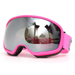 Pink Skiing Goggles Double Lens Anti Fog UV Snowboard Snowmobile Motorcycle Glasses