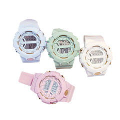 Casual Time Week Display Silicone Strap LED Digital Watch Women Watch