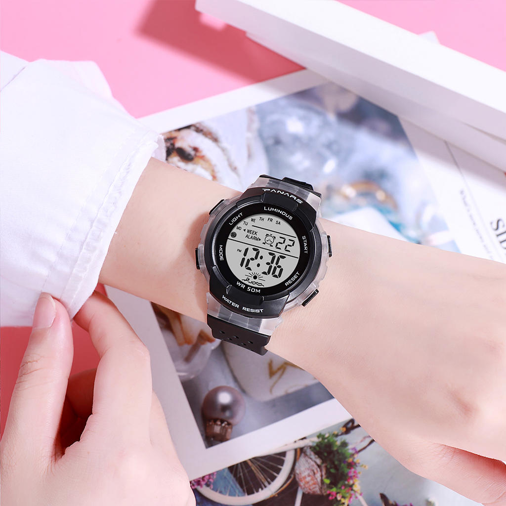 Sport Colorful Children Watch 5ATM Waterproof Luminous Display Student Digital Watch