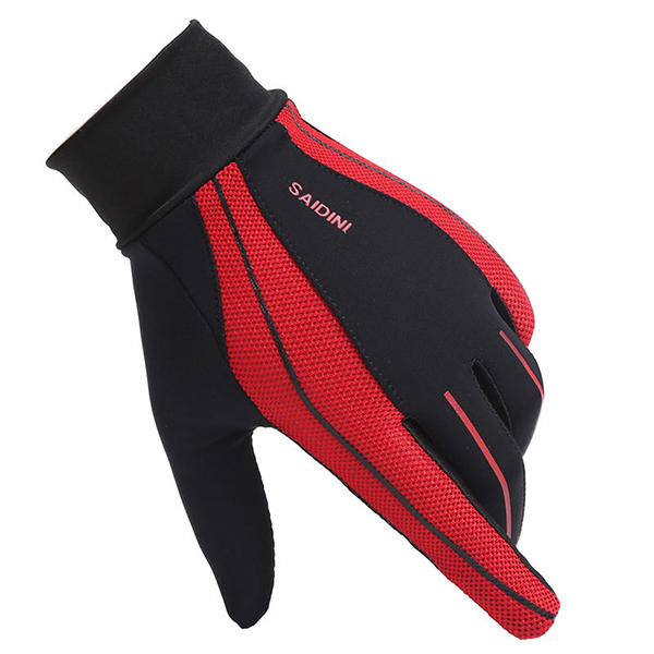 Men's Non-Slip Touchscreen Silicone Riding Gloves - Windproof, Full Finger