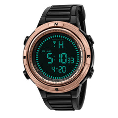 Digital Watch Men Fashion Silicone Strap Calendar Luminous Display Outdoor Sport Watch