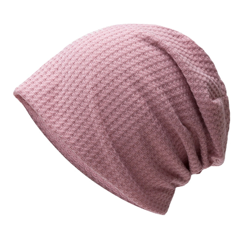 Women's Plaid Knitted Beanie - Warm, Soft, Breathable, Adjustable for Autumn/Winter