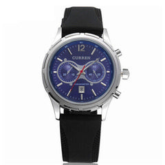 Casual Men Rubber Band Analog Quartz Wrist Watch