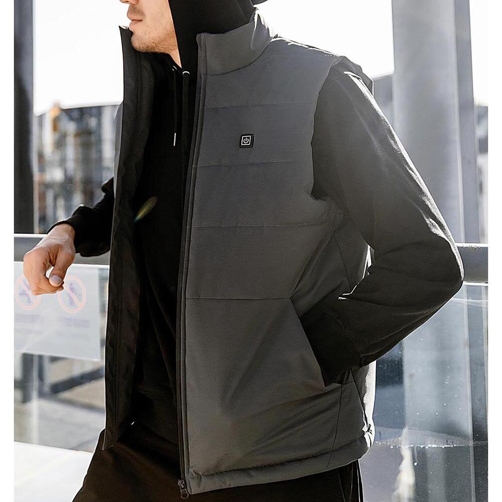 Men's Graphene Heated Vest - USB Smart Thermostatic Winter Jacket with 4 Heating Zones