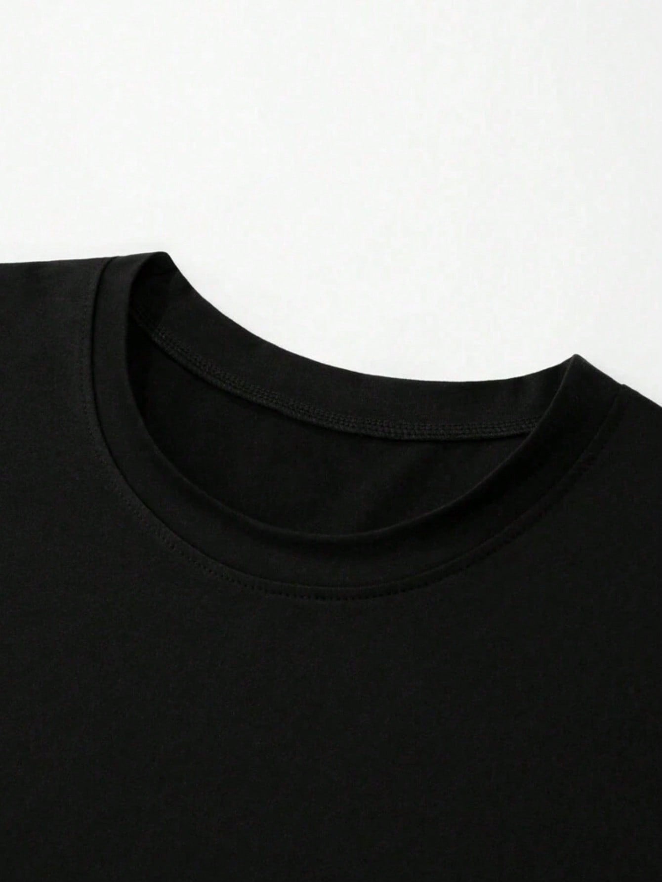 Tween Boy 2025 Casual Summer T-Shirt - Letter Print, Round Neck, Short Sleeve