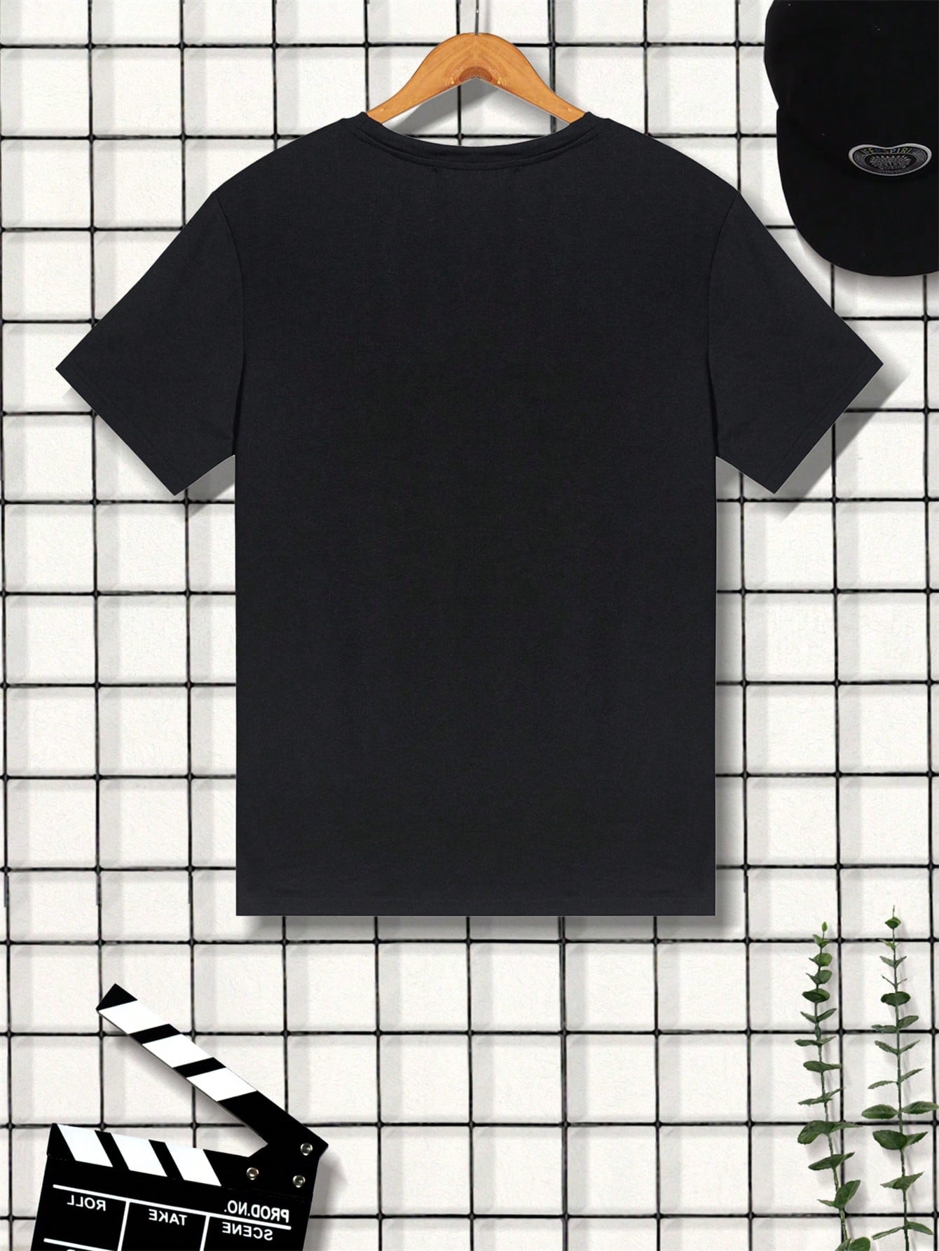 Men's Casual Slogan Graphic Tee, Round Neck, Short Sleeve, High Stretch