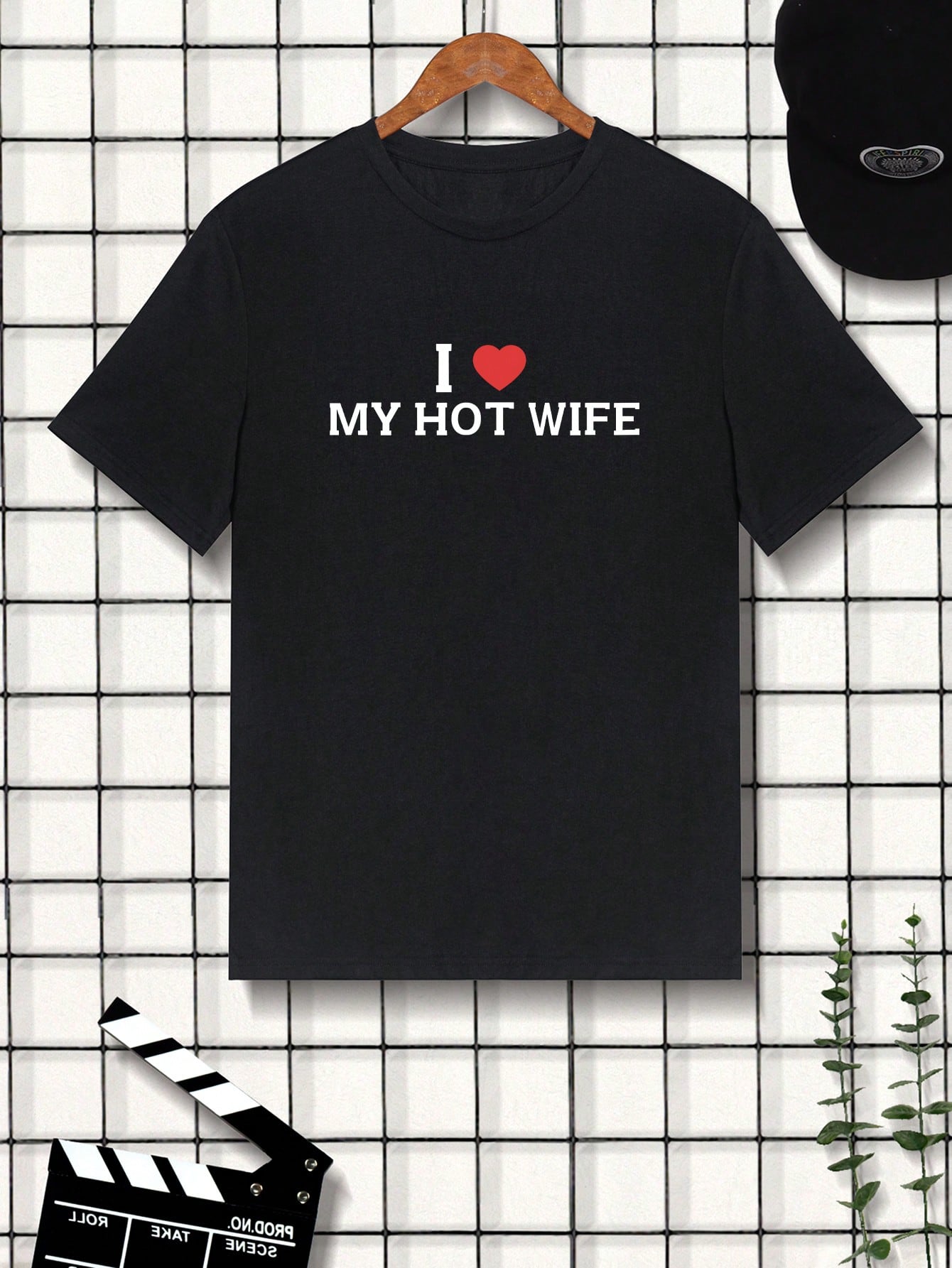 Men's Casual Slogan Graphic Tee, Round Neck, Short Sleeve, High Stretch