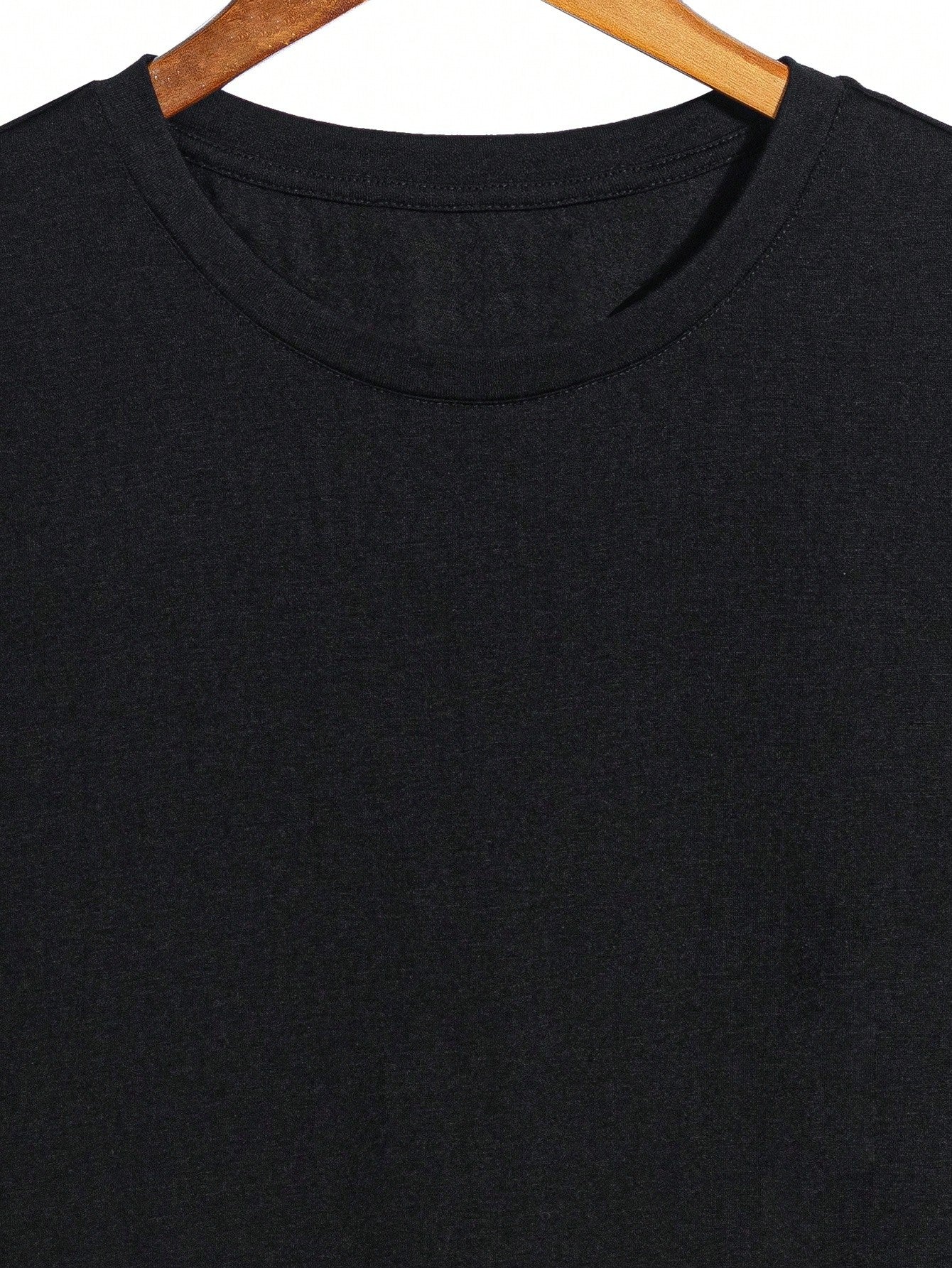 Men's Casual Slogan Graphic Tee, Round Neck, Short Sleeve, High Stretch