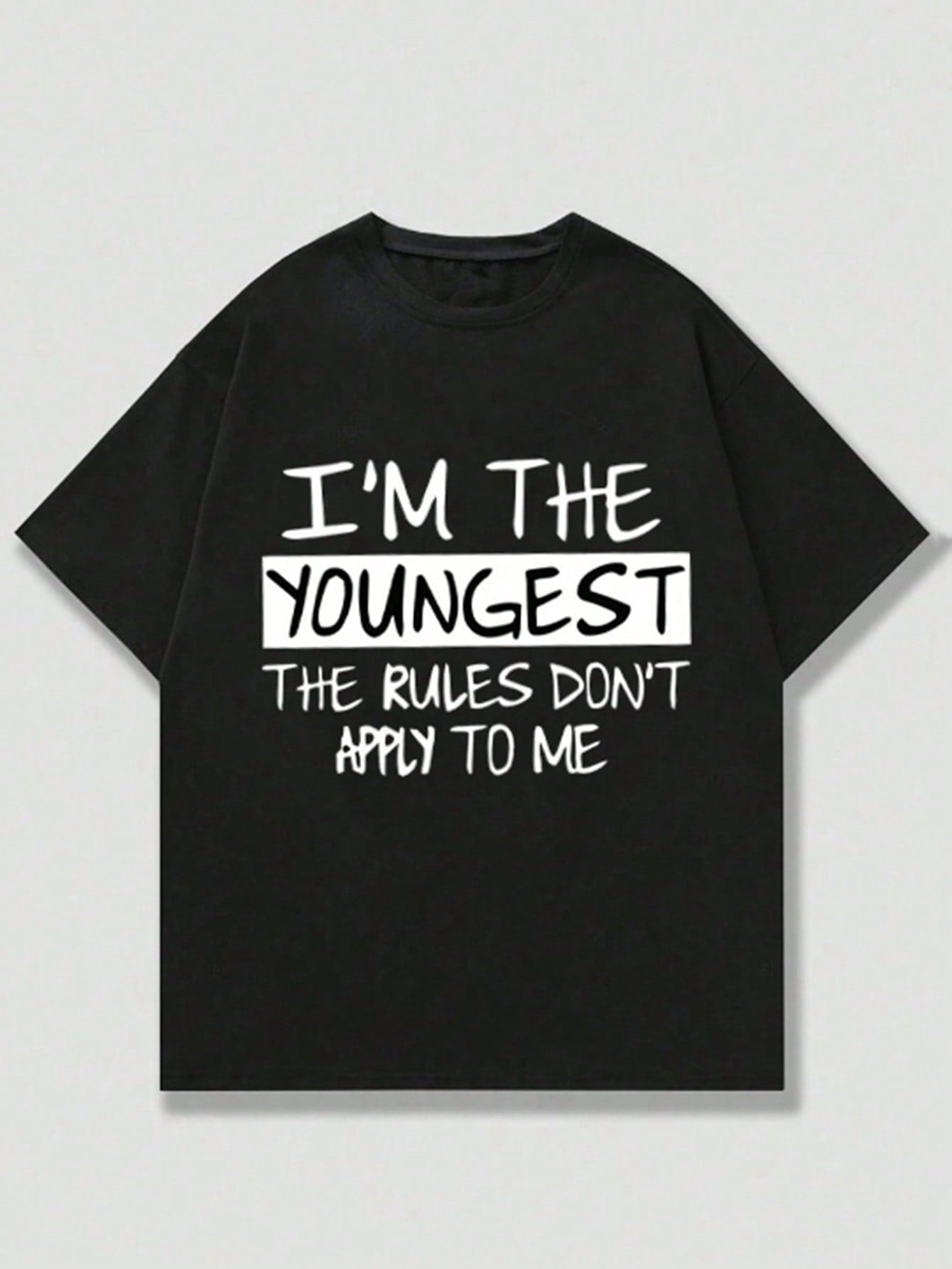 Tween Girl Casual Slogan Print Round Neck Short Sleeve Summer T-Shirt Top