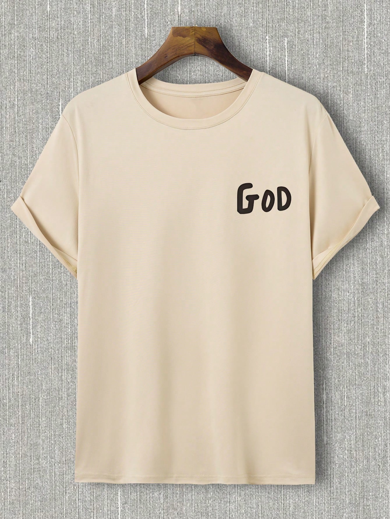 Men's Casual Slim Fit Slogan T-Shirt, Short Sleeve, Summer Wear
