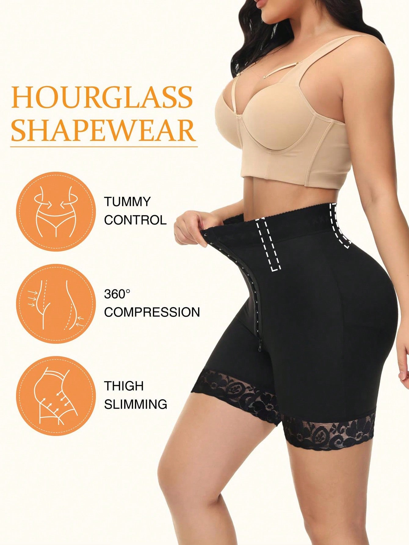 4 Bones Slimming Shapewear Shorts for Women - Tummy Control & Butt Lifter