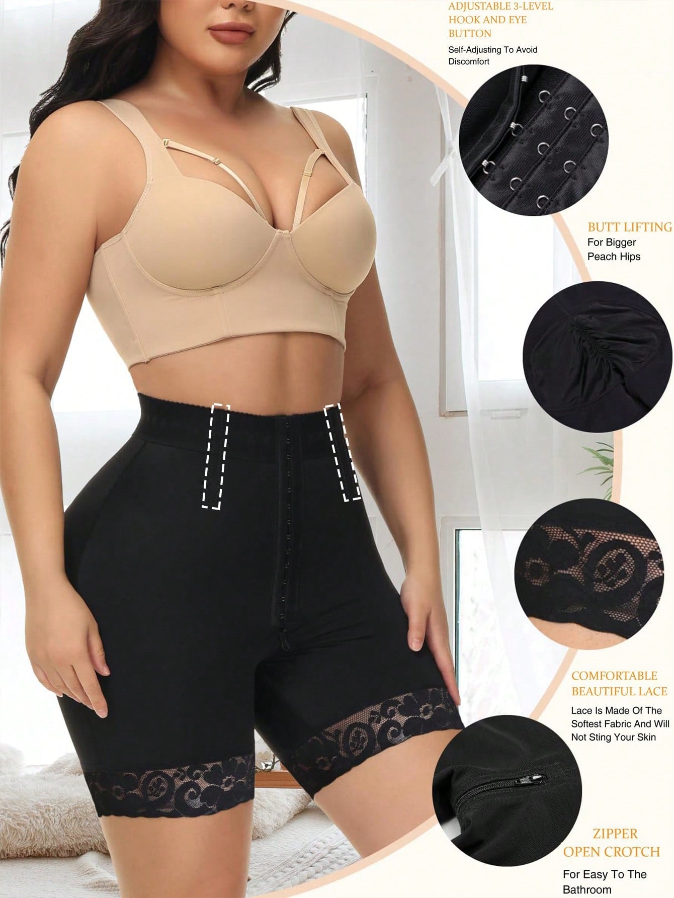 4 Bones Slimming Shapewear Shorts for Women - Tummy Control & Butt Lifter