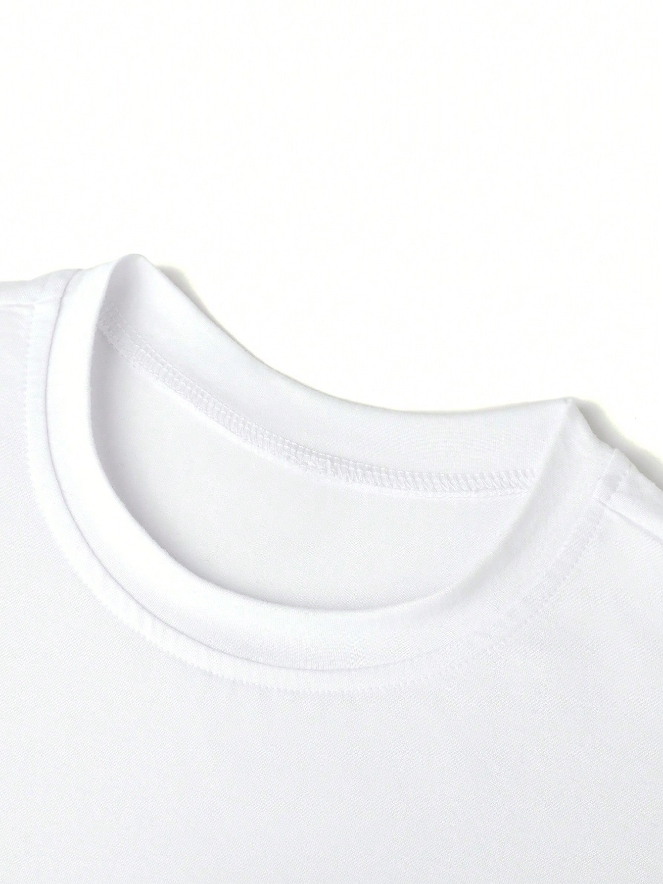 Tween Boy 2025 Summer Casual Letter Print Round Neck Short Sleeve T-Shirt