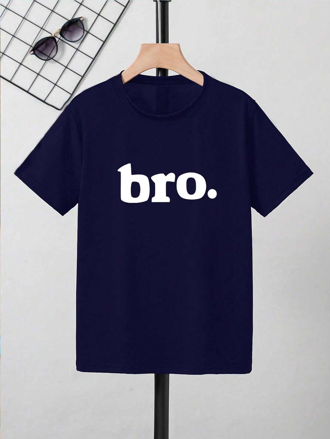 Tween Boy 2025 Casual Summer T-Shirt - Letter Print, Round Neck, Short Sleeve