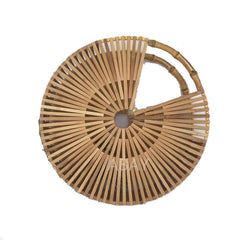 new Women's bamboo handbag Bohemia holiday beach bag Women's hollow woven rattan bag