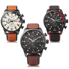 Luxury Leather Watch Band Fashion Casual Men Quartz Wrist Watch