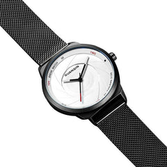 Men Watch Luxury Fashion Creative Steel Strap Male Quatz Wrist Watch