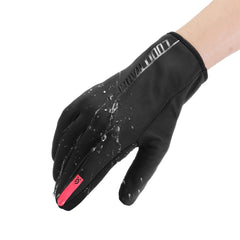 Waterproof Thermal Touchscreen Motorcycle Gloves - Fleece Lined, Full Finger Winter Warmth