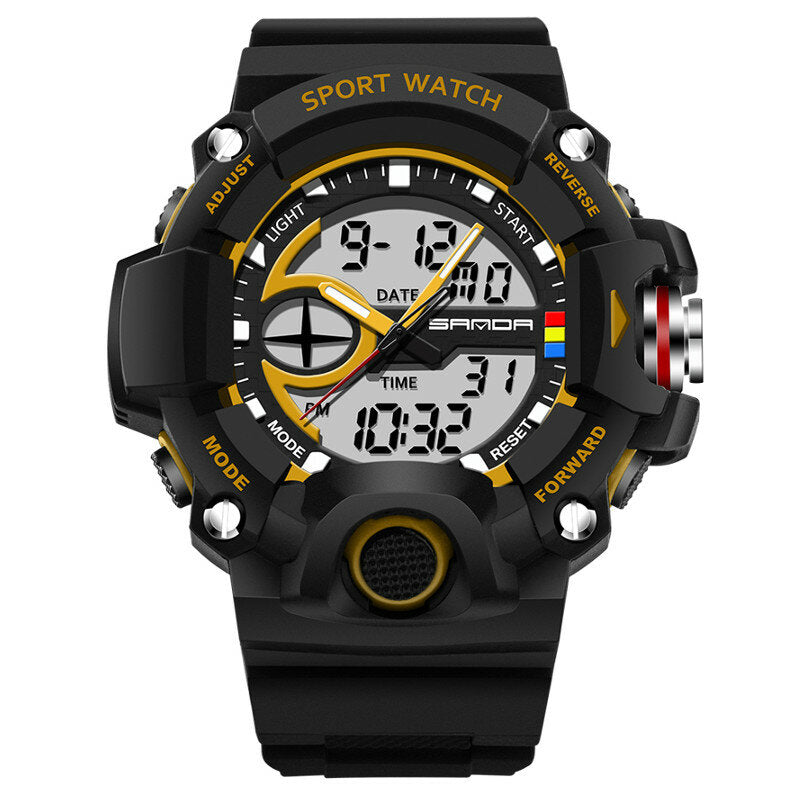 Dual Display Multi-function Sport Stopwatch Outdoor Fashion Men Digital Watch