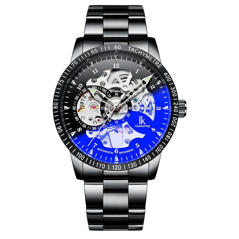 Skeleton Dial Automatic Mechanical Watches Business Style Men Watch