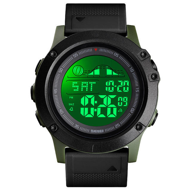 Large Dial Multi-function Chronograph Alarm Outdoor Sports Waterproof Men Watch Digital Watch