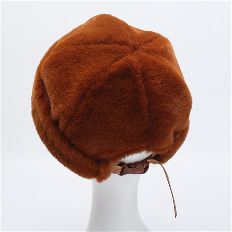 Women's Adjustable Winter Fur Hat - Soft, Warm, Brimless Design