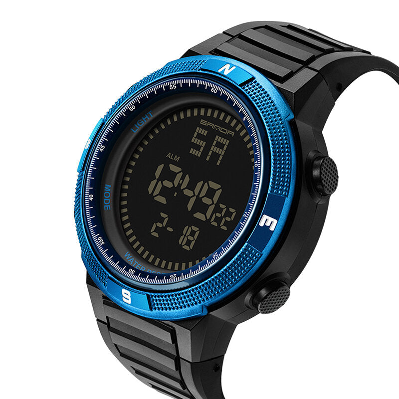 Digital Watch Men Fashion Silicone Strap Calendar Luminous Display Outdoor Sport Watch