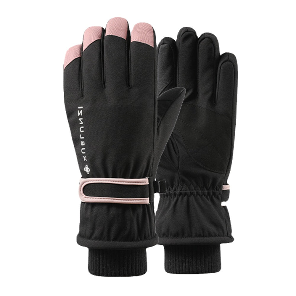 Women's Touchscreen Windproof Waterproof Skiing & Riding Full-Finger Warm Gloves