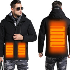 Electric Heated Coat USB Charging Smart Winter Jacket Men & Women Outdoor Hiking Waterproof