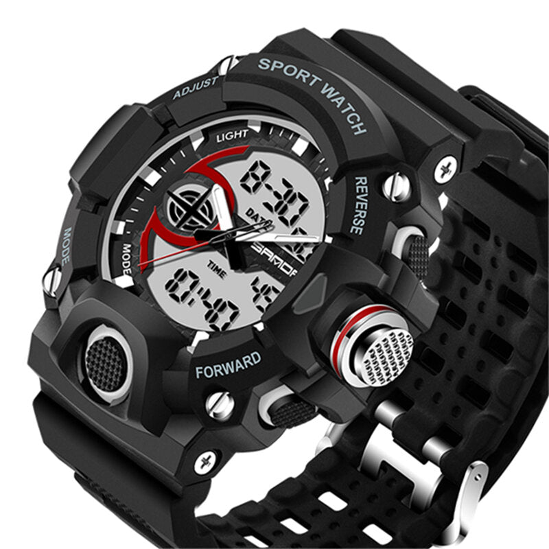 Dual Display Multi-function Sport Stopwatch Outdoor Fashion Men Digital Watch