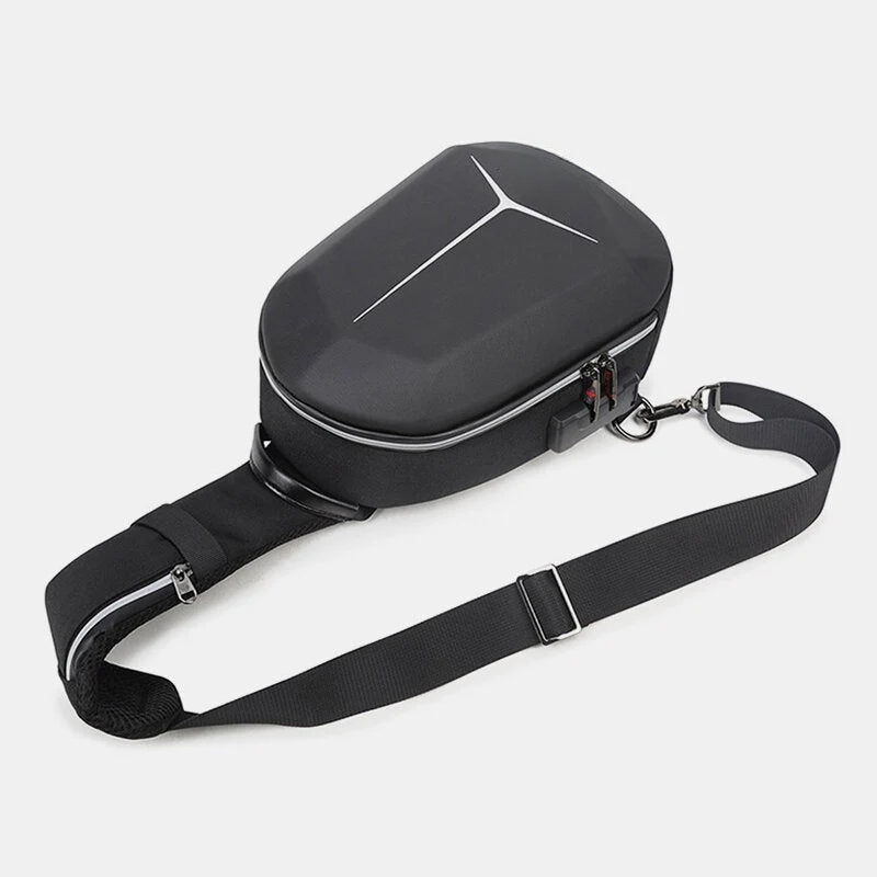 Men's Waterproof USB Charging Crossbody Sling Bag - Large Capacity, Multi-Layered