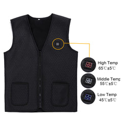 Men's Heated USB Vest - Winter Intelligent Temperature Control Waistcoat