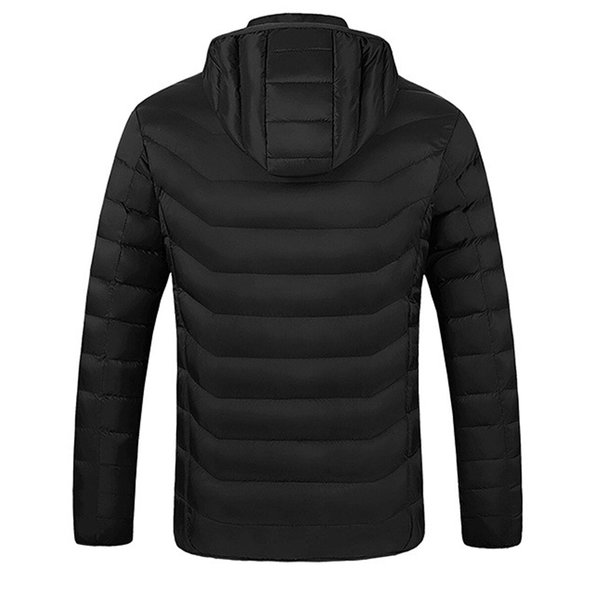 USB Heated Vest Jacket with 4 Heating Zones, 3 Temperature Levels, Warm Electric Coat