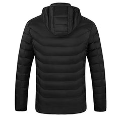 USB Heated Vest Jacket with 4 Heating Zones, 3 Temperature Levels, Warm Electric Coat