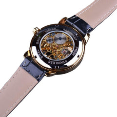 3D Hollow Engraving Design Luminous Display Fashion Men Automatic Mechanical Watch