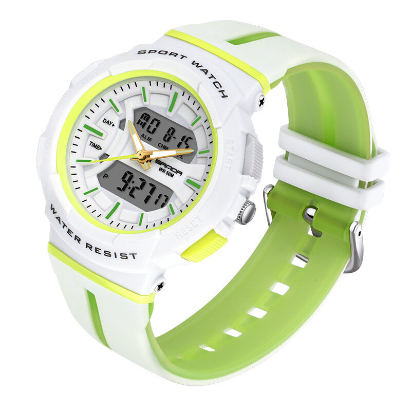 Freash Color Fashion Style Luminous Display Shockproof Dual Display Digital Watch