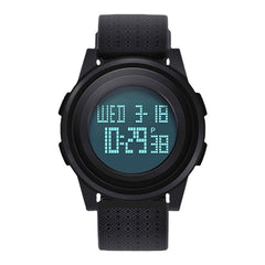 Digital Watch LED Waterproof PU Leather Sports Student Watch