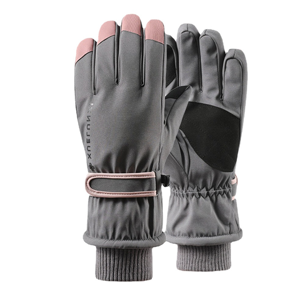 Women's Touchscreen Windproof Waterproof Skiing & Riding Full-Finger Warm Gloves