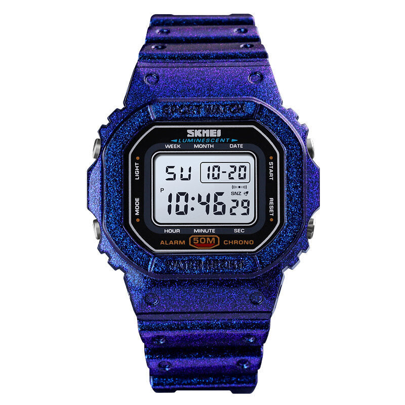 Sport Camouflage Children Watch 5ATM Waterproof Luminous Week Display LED Kids Outdoor Digital Watch