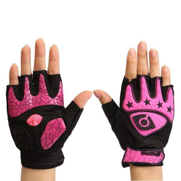 Motorcycle & Bicycle Half Finger Riding Gloves - Breathable & Durable