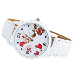 Cartoon Santa and Elk Pattern Fashion Cute Kid Watch Children Quartz Watch